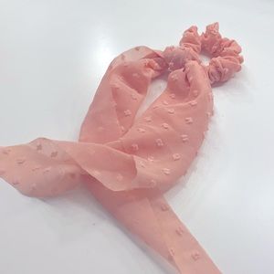 12” long hair tie with ribbons